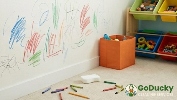 GoDucky Cleaning services Crayon and pencil marks